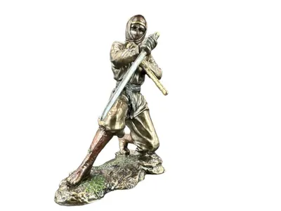 Produktbild von Japanischer Ninja Figur Veronese Bronzeoptik Skulptur Samurai Dekoration Geschenk WU78211A4
