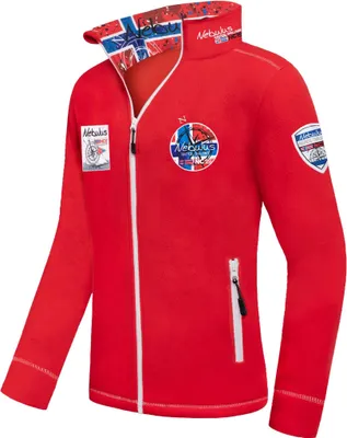 Produktbild von Nebulus Fleecejacke HENSON Herren, warme Fleece Jacke, mit langem Full-Zip Reißverschluss, P5888 - Herren, rot, M