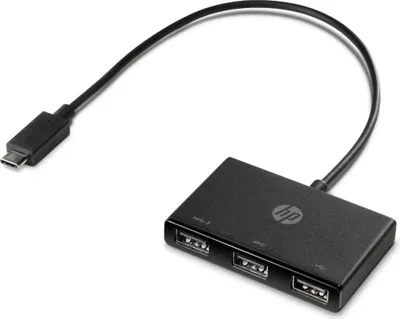 Productafbeelding van HP USB-C naar USB-A adapter, USB 3.2 Gen 1 (3.1 Gen 1) Type-C, USB 3.2 Gen 1 (3.1 Gen 1) Type-A, 5000 Mbit/s, Zwart, China, Geschikt voor: HP ZBook Studio G4 MWS, HP ZBook 15 G4, HP ZBook 17 G4, HP ZBook 15u G4, HP ProBook x360 11 G1 EE, HP...