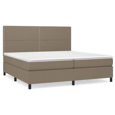 Produktbild von vidaXL Boxspringbett mit Matratze Taupe 200x200 cm Stoff