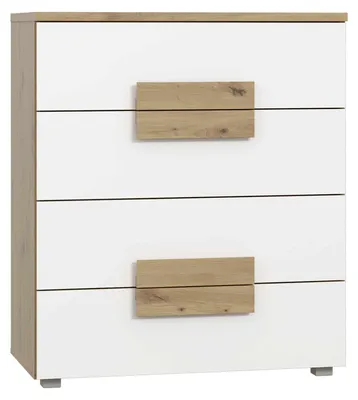 Schubladenkommode ARKINA Kommode mit 4 Schubladen in Artisan Eiche