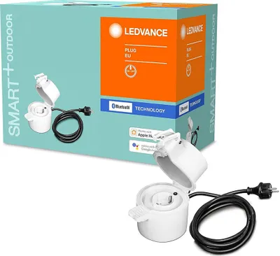 Produktbild von Ledvance Smart+ Plug Steckdose EU für außen IP44 schaltbar Weiß App Google Alexa Bluetooth