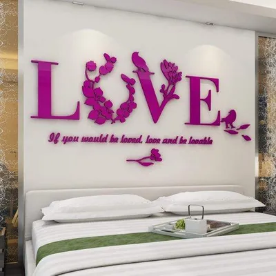 Produktbild von 3D Wandaufhänger Wohnzimmer Dekoration Hause Deko Für Schlafzimmer, Wohnzimmer Hintergrund Bilder Rosa Rot Wandgeschenk