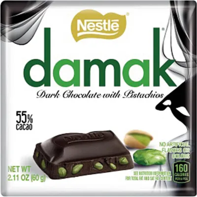 Produktbild von Nestle Damak Dark Chocolate with Pistachios 60g