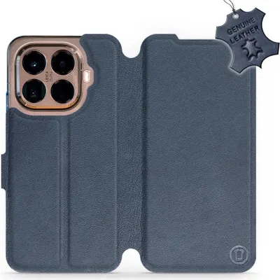 Produktbild von Echtleder Handyhülle für Xiaomi 15T Pro, Mobiwear Leather, Dunkelblau