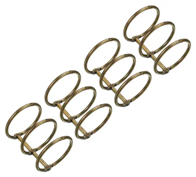 Immagine prodotto di Omgoods - Set di 4 anelli a spirale in metallo, bronzo