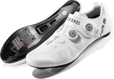 Obrázok produktu pre ROCKBROS Cyklistická obuv s nylonovou podrážkou, priedušná cestná obuv kompatibilná s SPD-SL a Look KEO Cleats s Twist Lock White 42
