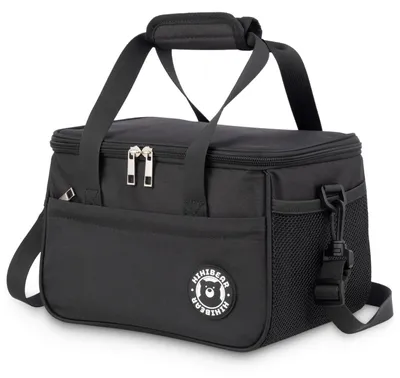 Immagine prodotto di Borsa termica da 9 litri, impermeabile, pieghevole, con doppio manico, isolata, di colore nero