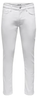 Immagine prodotto di Only & Sons ONSLOOM Slim, jeans bianchi, modello 6529 CRO DNM NOOS