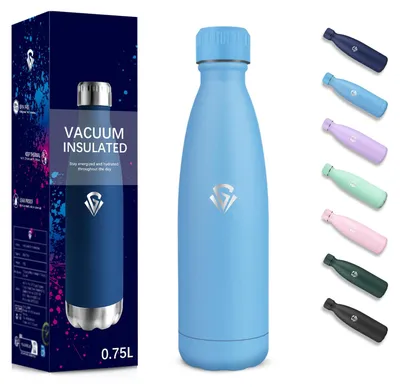 Produktbild von Trinkflasche, 750 ml BPA-frei, Trinkflasche Edelstahl, Doppelwandig Vakuumisolie