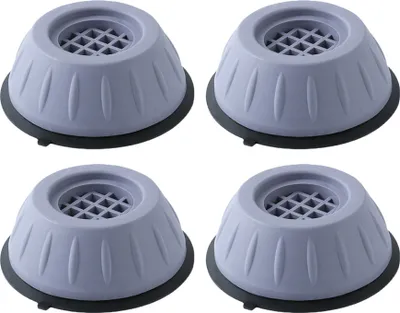Produktbild von Crrynuo Antivibrationspads, 4 Stück, Gummi Fußpolster für Waschmaschine, Trockner & Kühlschrank, zur Geräusch- & Vibrationsreduzierung, mit Anti-Rutsch Saugnapf