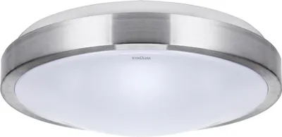 Obrázek produktu pro Koupelnový plafón moderní stříbrný kulatý Ø37,5cm neutrální barva LED 24W ALEX Struhm