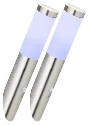 Produktbild von 2er Smart RGB LED Wandlampe, opal, Bewegungsmelder, H 40 cm