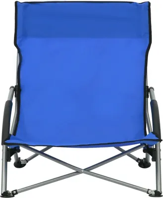 Produktbild von Möbel Outdoor-Stuhl/Picknickstuhl - Klappbare Strandstühle 2er Set - Gartensessel - Blau Stoff - 55,5x65,5x66 cm Top7663445
