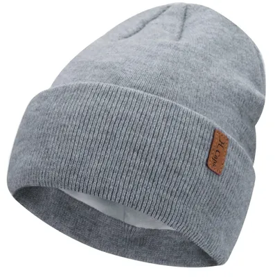 Image de Bonnet tricoté thermique avec doublure en polaire pour l'hiver