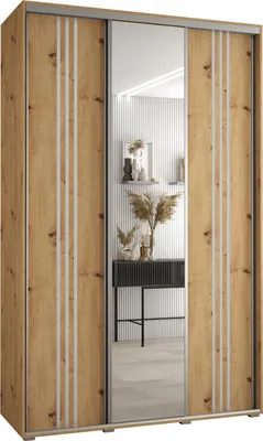 Produktbild von MEBLE KRYSPOL Davos 7 Schrank, drei Türen - 235,2x160x45 cm - Artisan  Artisan Silber