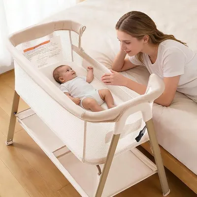 Imagen del producto de Cuna 3 en 1, convertible en moisés, con colchón, para recién nacidos hasta 9 kg