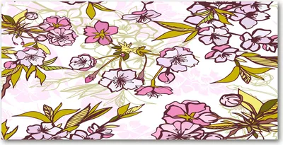 Produktbild von Tulup® Leinwandbild - 140x70 cm - Wandkunst - Drucke auf Leinwand - Leinwanddruck  - Blumen & Pflanzen - Rosa - Kirschblüten