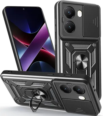 Nillkin Handyhülle Für Xiaomi Poco X7 Pro - Stoßfest Mit Schiebe-Kameraabdeckung, Schwarz