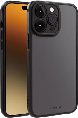 Produktbild von ViVanco™63923, Cover, Apple, iPhone 15 Pro Max, 17 cm (6.7"), Schwarz, Transparent