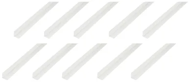Image de Alberts 10 x profilé d'angle, PVC, blanc, 10 x 10 x 1 mm, longueur 1 m
