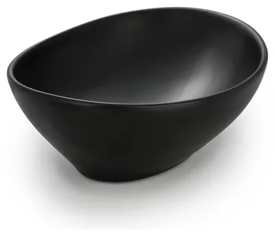 Obrázek produktu pro Umyvadlo Park v černé matné barvě z nejkvalitnější keramiky jako umyvadlo na desku bez otvoru pro baterii 400 x 340 x 145 mm
