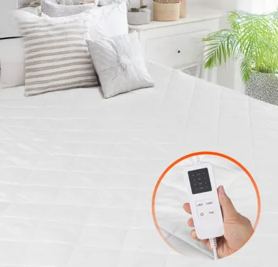 Zdjęcie produktu dla Koc grzewczy 195x165 cm - Automatyczne wyłączanie z timerem - Idealny do łóżek i sof - Komfortowe ciepło na każdą okazję