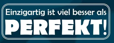 Produktbild von vianmo Holzschild 10x27 cm Einzigartig, besser als perfekt Spruch Zitat