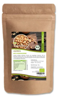 Produktbild von Mynatura  Cashewkerne – ab 1000g - 1 Beutel