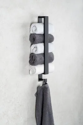 Image de Porte-serviettes Ridder STYLE 400 mm, noir mat