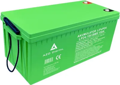 Imagen del producto de Batería LiFePO4 AZO, modelo LP24-100, 100Ah, 24V, 150A, con Bluetooth y calefactor