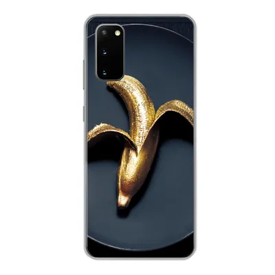 Produktbild von MuchoWow® Handyhülle Schutzhülle Hülle für Samsung Galaxy S20 Goldene Banane auf dunklem Hintergrund Silikon Softcase Handy Hülle - Bild