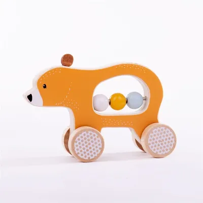Obrázek produktu pro Bigjigs Toys Medvídek na kolečkách