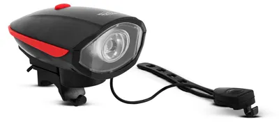 Immagine prodotto di Faro per bicicletta con clacson elettrico - LED XPE - 400 mAh - 450 lm - IP55 - Confezione singola [18582]
