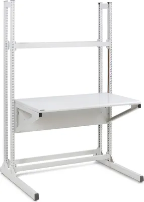 Produktbild von Arbeitstisch 115 x 70 x 193 cm Packtisch Stahl höhenverstellbar Packtisch Federmechanismus Grau