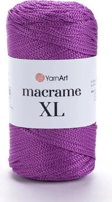 Produktbild von YarnArt Makramee XL 3mm – Farbe 161 Cyclam | Robuste Polyesterkordel für Deko, Taschen & DIY-Projekte - 250g