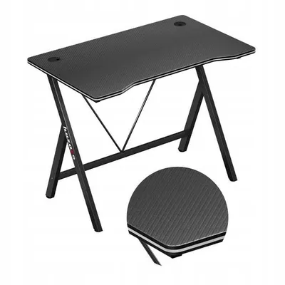 Image de Bureau Table d'ordinateur Table de travail ergonomique Gaming Table Gamer 100 cm noir
