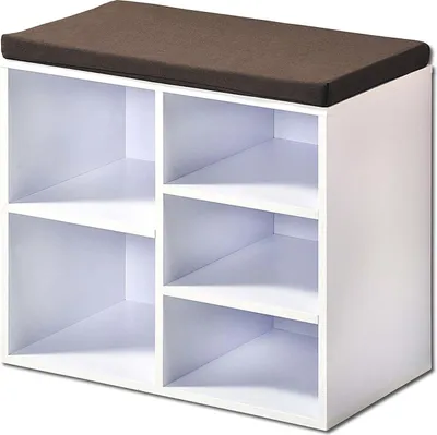 Produktbild von Schuhbank Katja2 mit gepolsterter Sitzfläche, 52x48x30 cm (BxHxT), 150 kg belastbar
