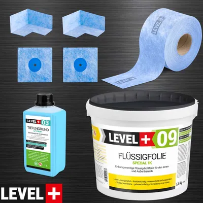 Produktbild von DichtSet Flussigfolie 5,5kg TIEFENGRUND, Dusche, Badabdichtung Balkon Küche SET62