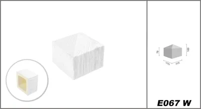 Produktbild von DECO WOOD Kopplungsstück modern aus Polyurethane, Verzierung Modern, PolyurethanBalkendeko Holzoptik (weiß - 115x115mm) Innendeko Zierelement Decke