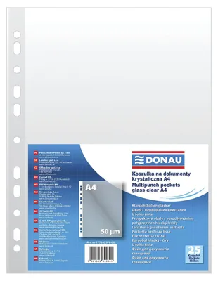Obrázok produktu pre Hladké obaly na prospekty, A4, Pp, 50 ?M, transparentné - 25 ks
