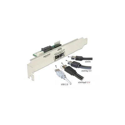 Imagen del producto de Placa adaptadora 1 x eSATApd, 5 V / 12 V