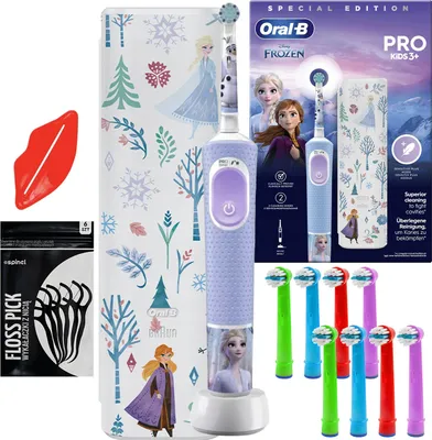 Produktbild von Oral-B Elektrische Zahnbürste Vitality Pro 103 Frozen mit Etui 8 Aufsätze