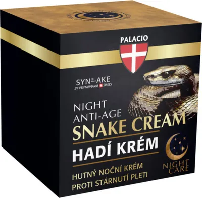 Produktbild von PALACIO Schlangengift Nachtcreme gegen Falten 50 ml – für die Verjüngung reifer Haut mit SYN-AKE Anti-Aging-Wirkstoff