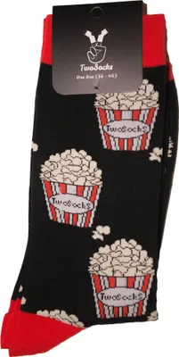 Produktbild von TwoSocks lustige Socken - Popcorn Socken, Motivsocken für Damen & Herren  Baumwolle Einheitsgröße