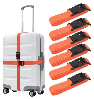 Obrázok produktu pre Sada 6 osobných popruhov na kufre v oranžovej