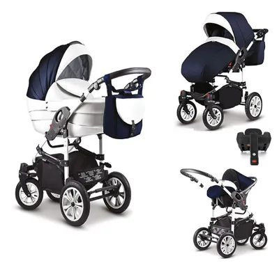 Produktbild von Kinderwagen-Set Craft 5 in 1 inkl. Sportsitz, Autositz, Iso Base und Zubehör - 17 Teile - in 18 Farben