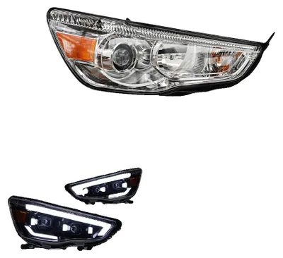Zdjęcie produktu dla Obudowa reflektora, kompatybilna z Mitsubishi ASX, trwałe materiały, zestaw reflektorów