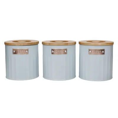 Produktbild von Vorratskanister, 3er-Set, 1 L, hellblau - KitchenCraft