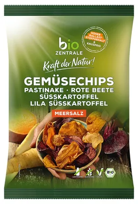 Obrázek produktu pro zeleninové křupky s mořskou solí, křupavé a chutné, z kořenové zeleniny 90g